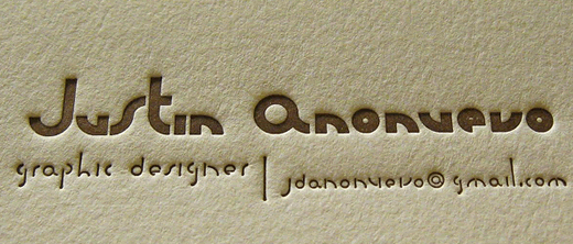 letterpress card