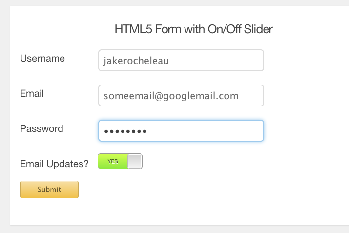 tutorial on off sliders input jquery plugin
