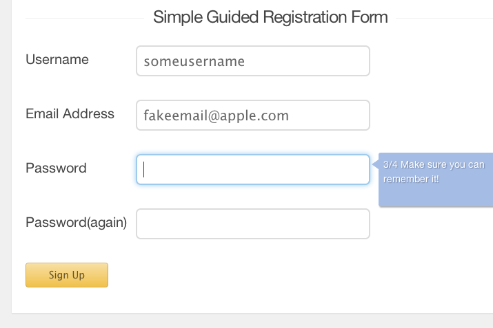 tutorial screenshot progressionjs guided registration form