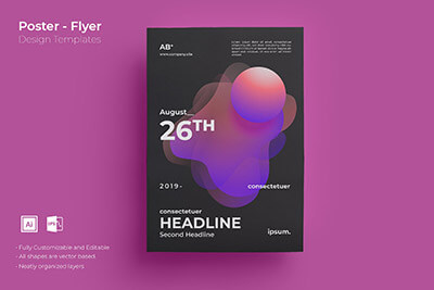 Graphic Design Agency Poster Template V3 Brandpacks