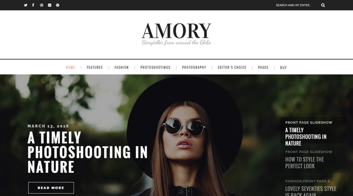 Go To Amory - WordPress Blog Theme