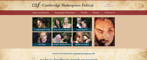 View Information about The Cambridge Shakespeare Festival