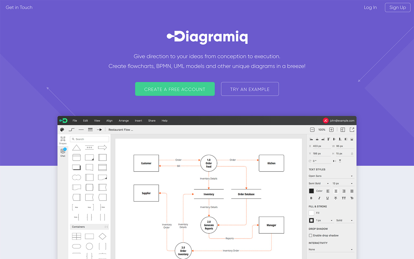 Go To Diagramiq Flowcharts