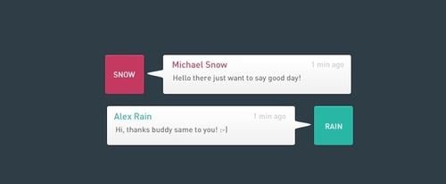 View Information about Flat Chat Widget