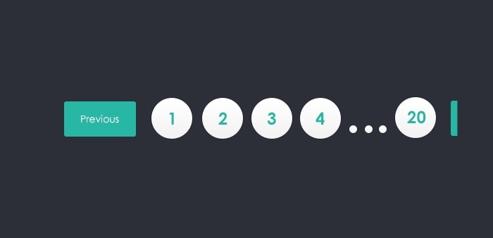 Go To Flat Pagination Interface Design