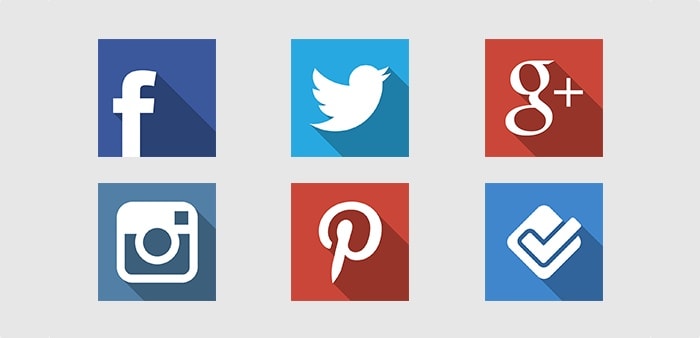 Go To Flat Social Icons