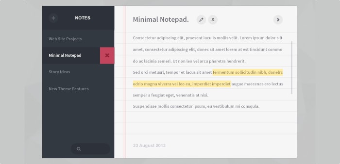 Go To Notepad App Interface