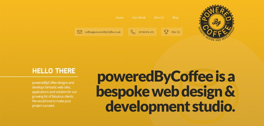 Go To poweredByCoffee Website Design & Development