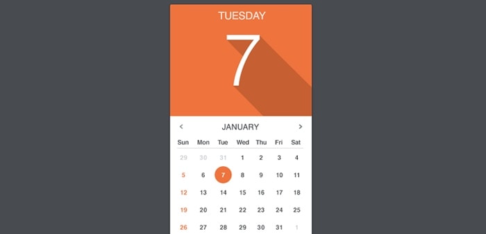Go To Vector Calendar Widget