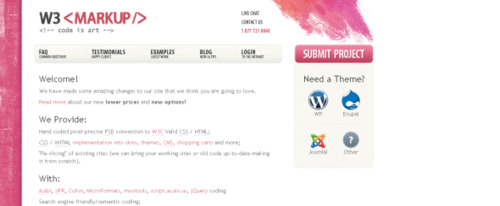 View Information about W3 Markup