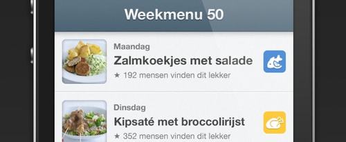 View Information about Weekmenu