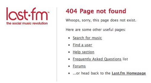 Custom 404 Error Pages