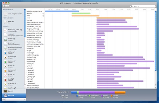 The network timeline developer tool