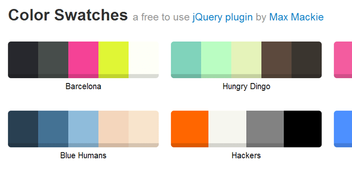 jquery plugin color swatches hex value