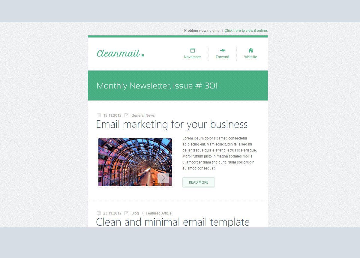 minimal email newsletter templates