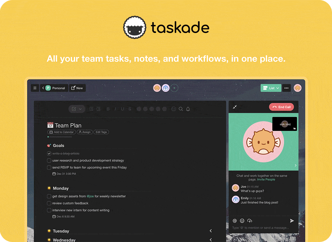 delete team workspace taskade