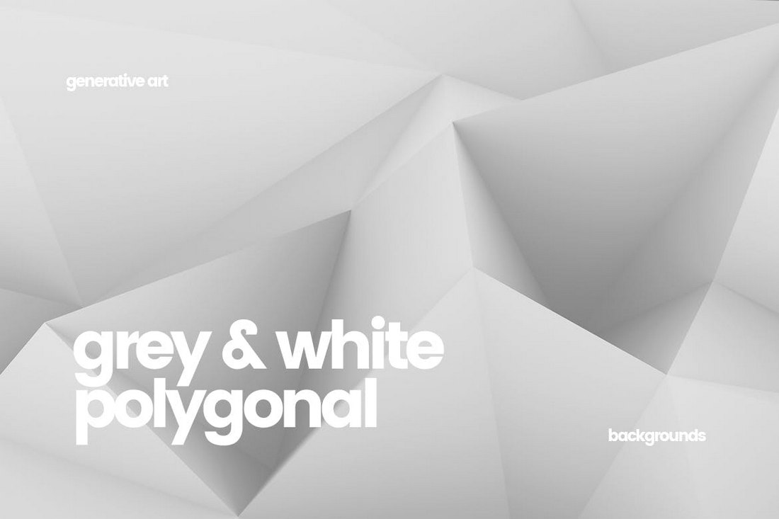 10 Black and White Polygon Backgrounds