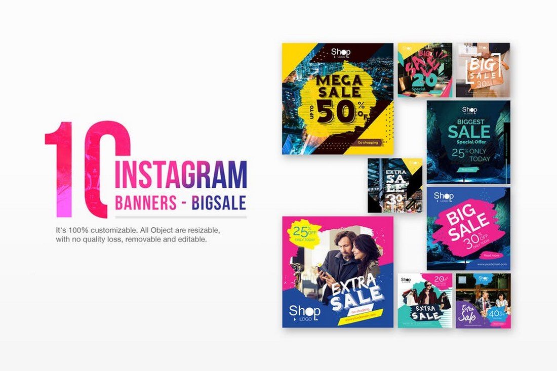 10-Instagram-Post-Banners-For-Big-Sales 50+ Best Instagram Templates & Banners design tips 