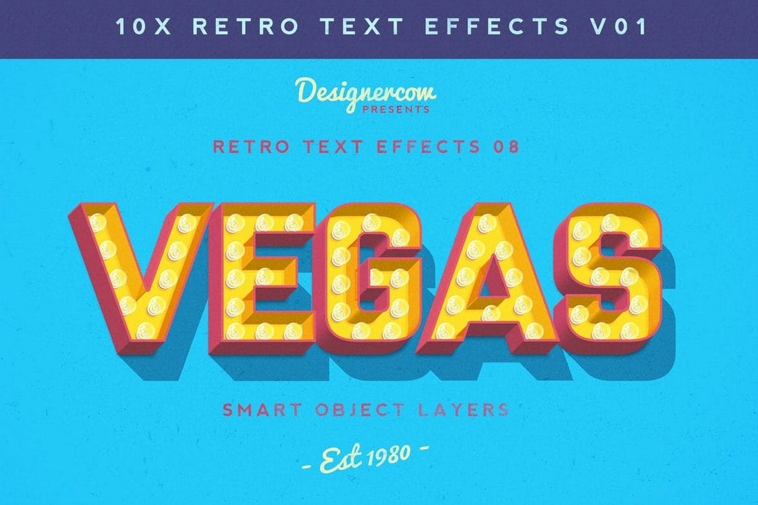 10-Retro-Text-Effects-for-Photoshop 25+ Best Photoshop Text Effects 2020 (Free & Premium) design tips 