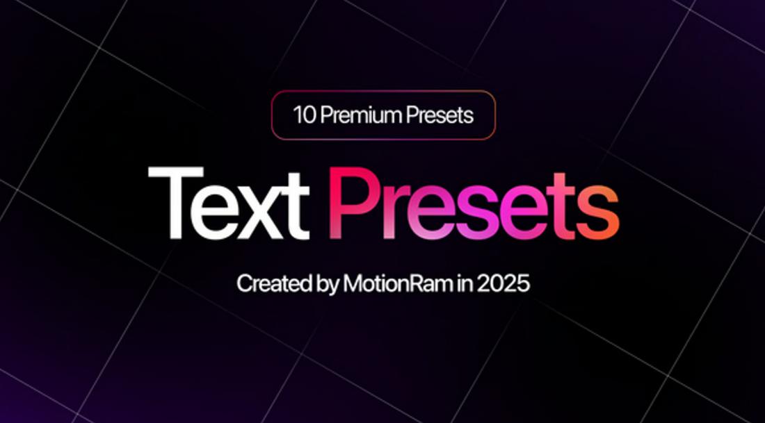 10 Text Animation Premiere Pro Presets
