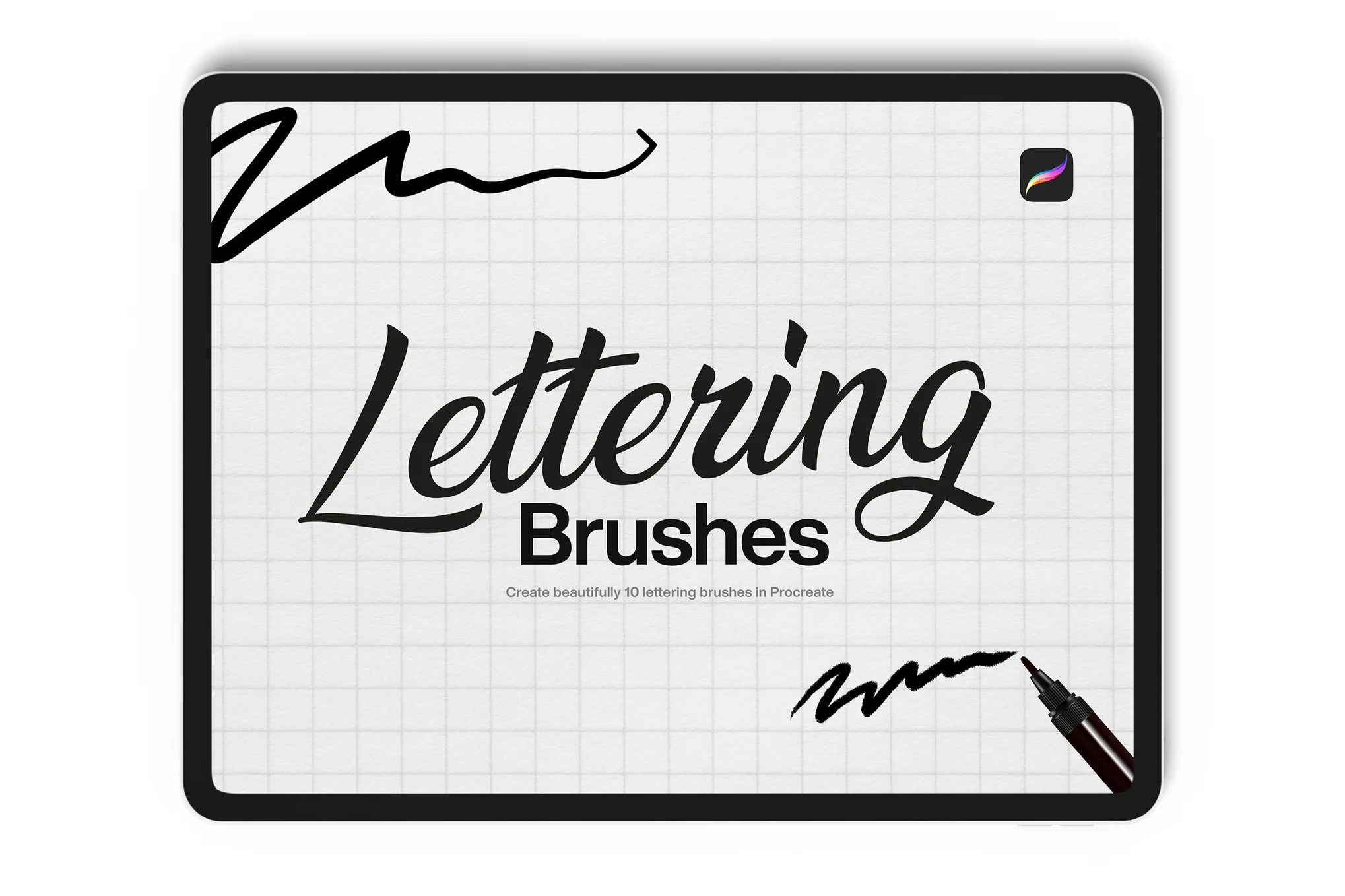 10 Lettering Brushes for Procreate