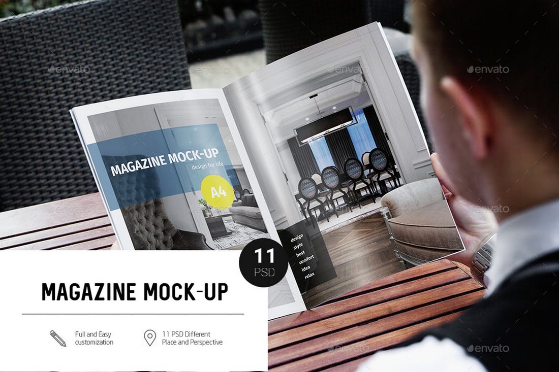 11 A4 Magazine Mockups