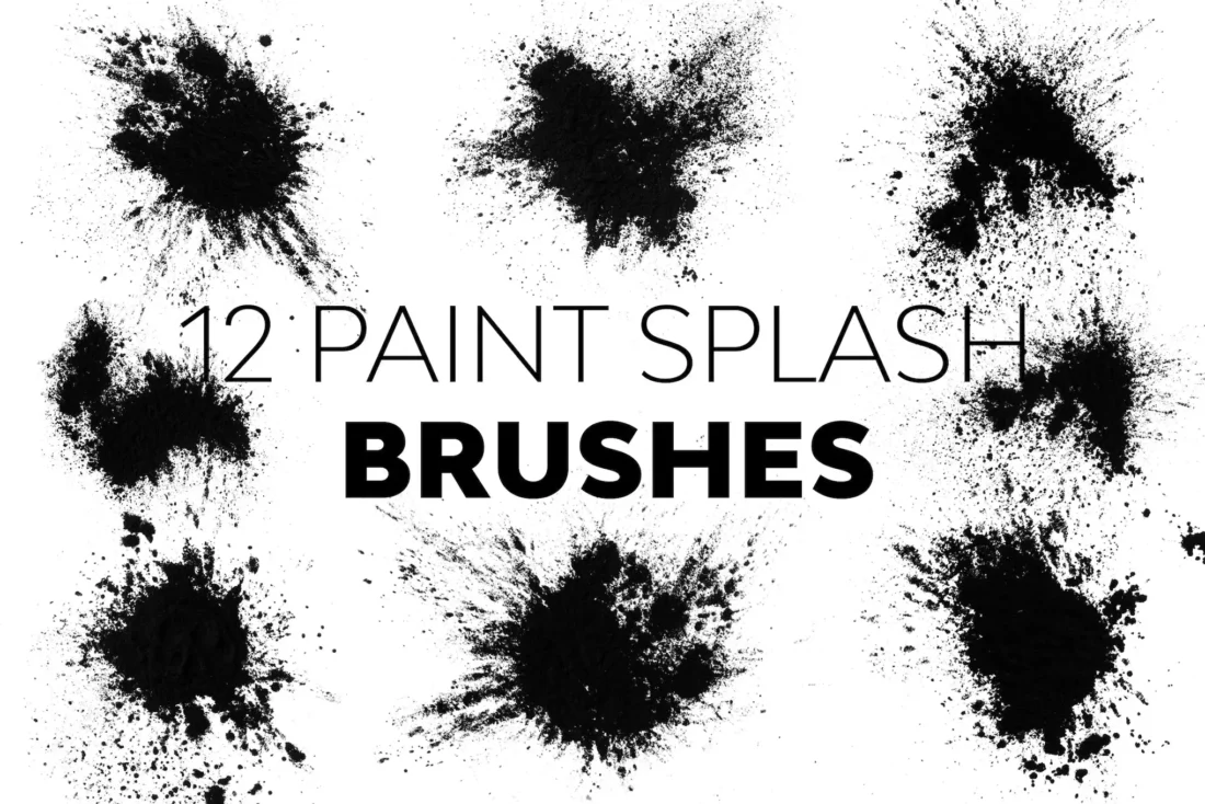 12 Paint Splash Brushes for Design Shack