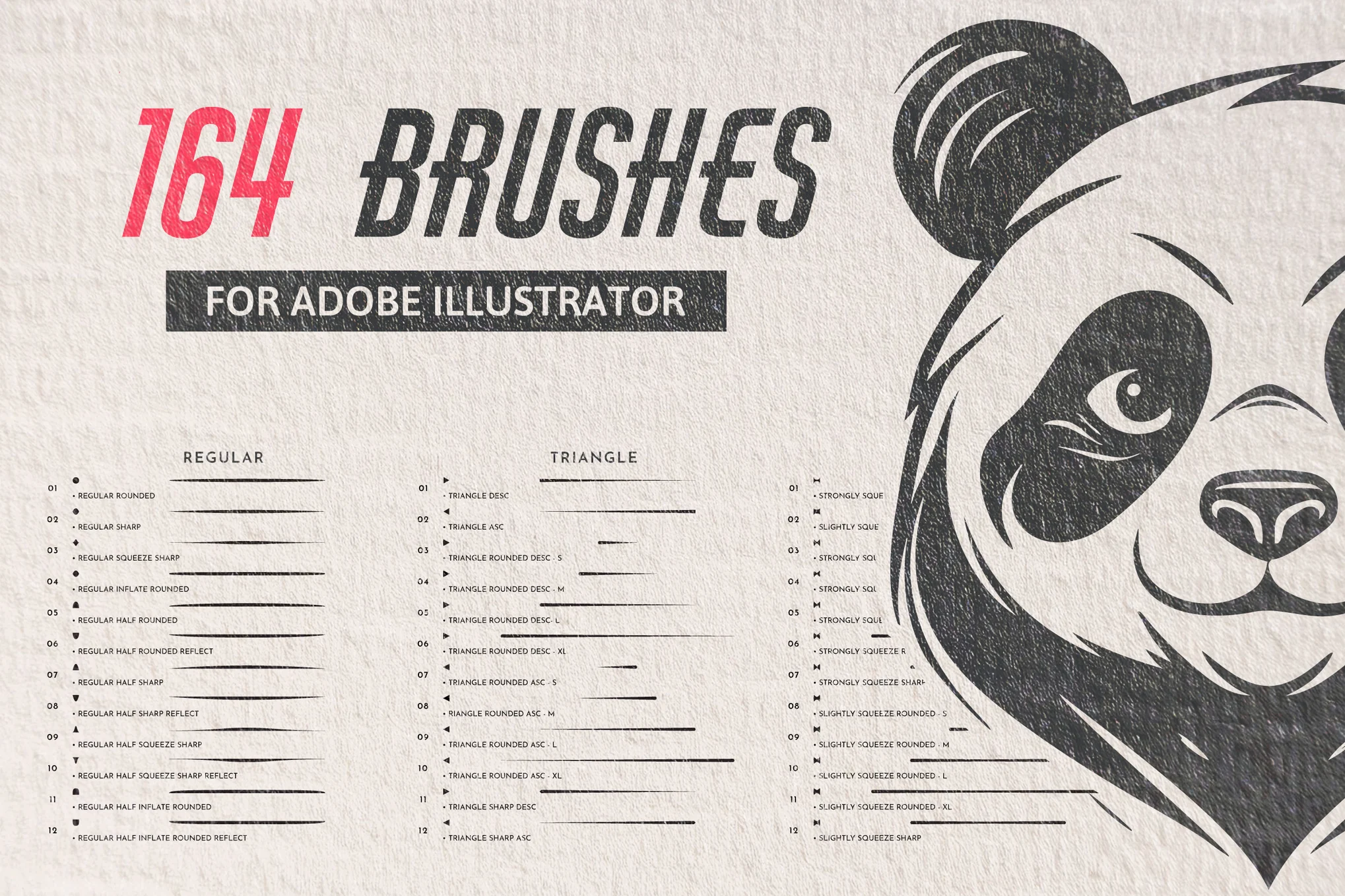 164 Cartoon Vector Brushes for Illustrator