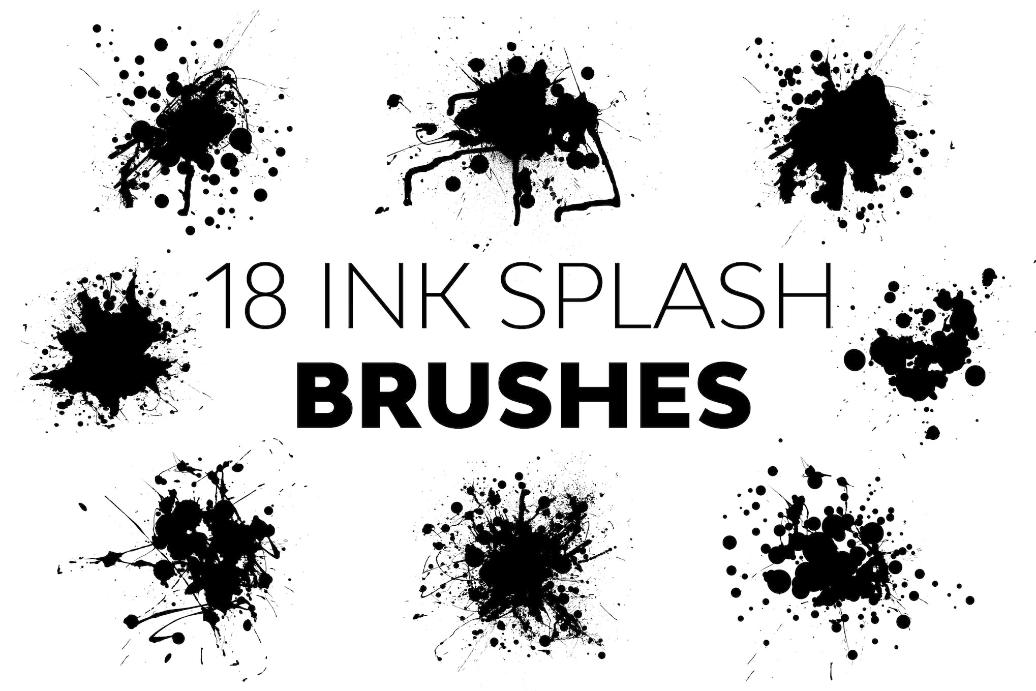 Ink Splatter Brushes for Design Shack