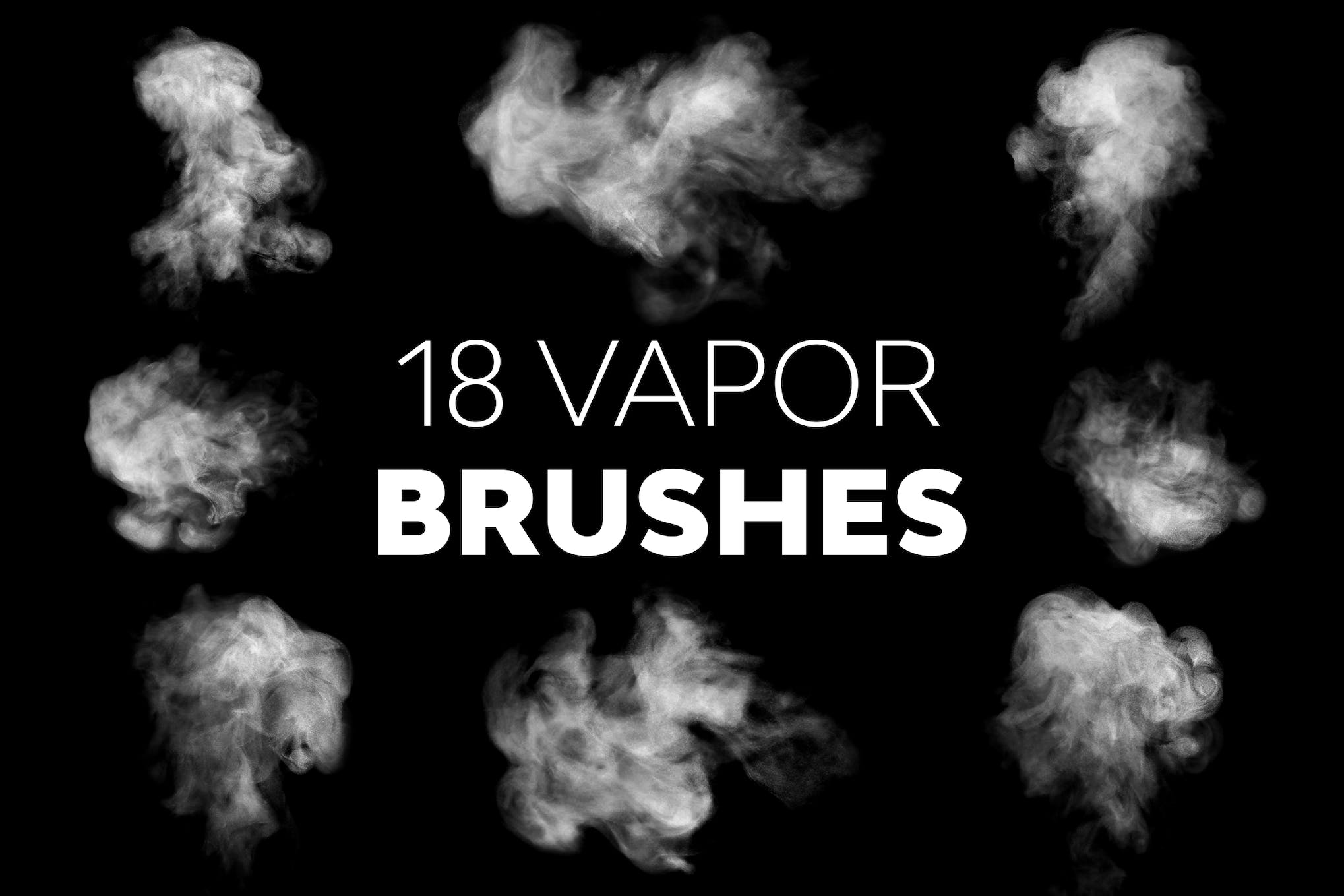 18 Vapor Smoke Photoshop Brushes