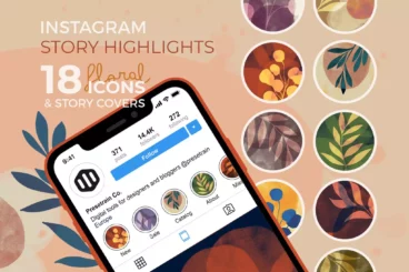Floral Icons for Instagram