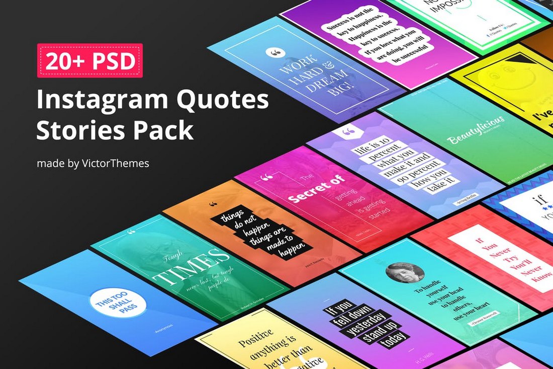 20-Quotes-Instagram-Story-Templates 35+ Best Instagram Post & Story Templates 2020 design tips 