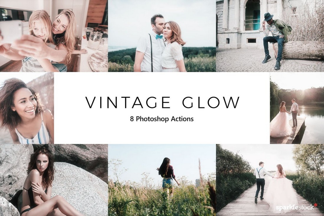 20 Vintage Glow Photoshop Actions