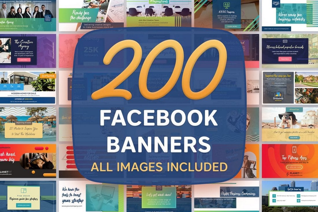 200 Facebook Banners Templates