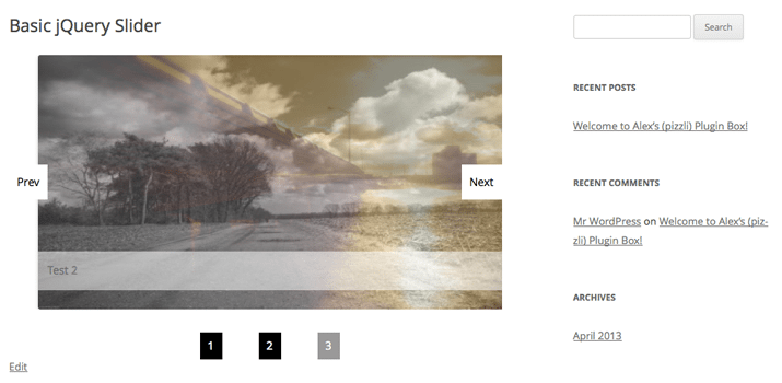 basic jquery slider plugin wordpress