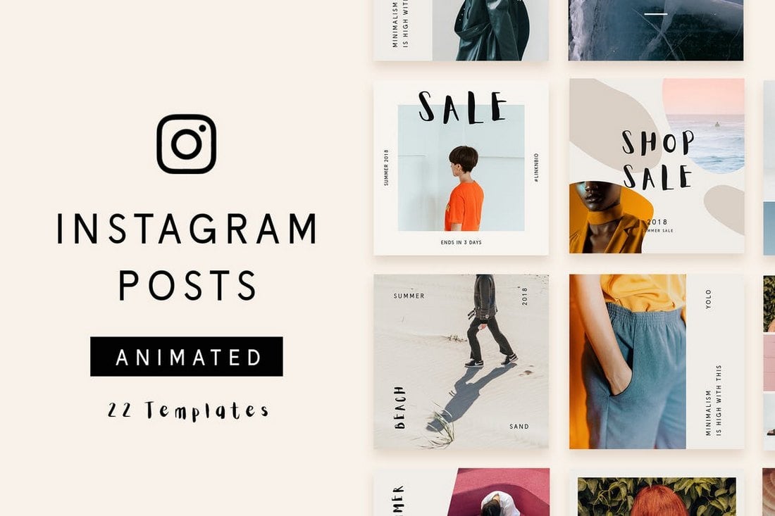 22-Animated-Instagram-Post-Templates 30+ Best Instagram Templates & Banners design tips 