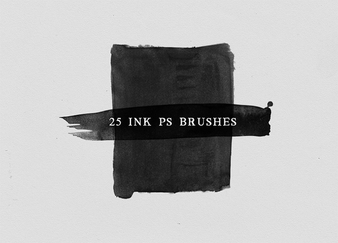 25 Free Ink and Watercolor Photoshop Brushes