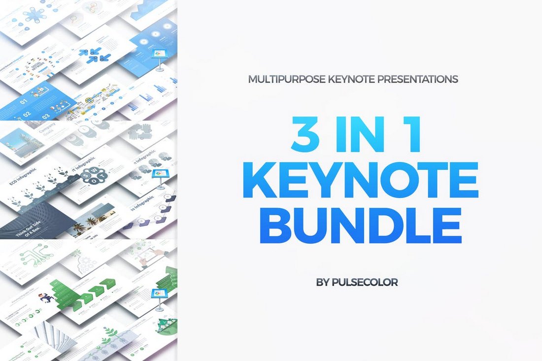 3-In-1 Multipurpose Animated Keynote Templates Bundle