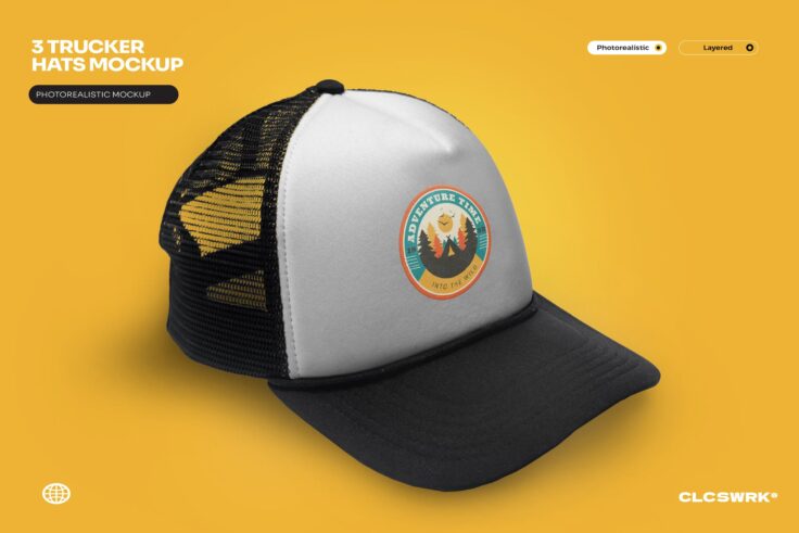 View Information about 3 Trucker Hat Mockups