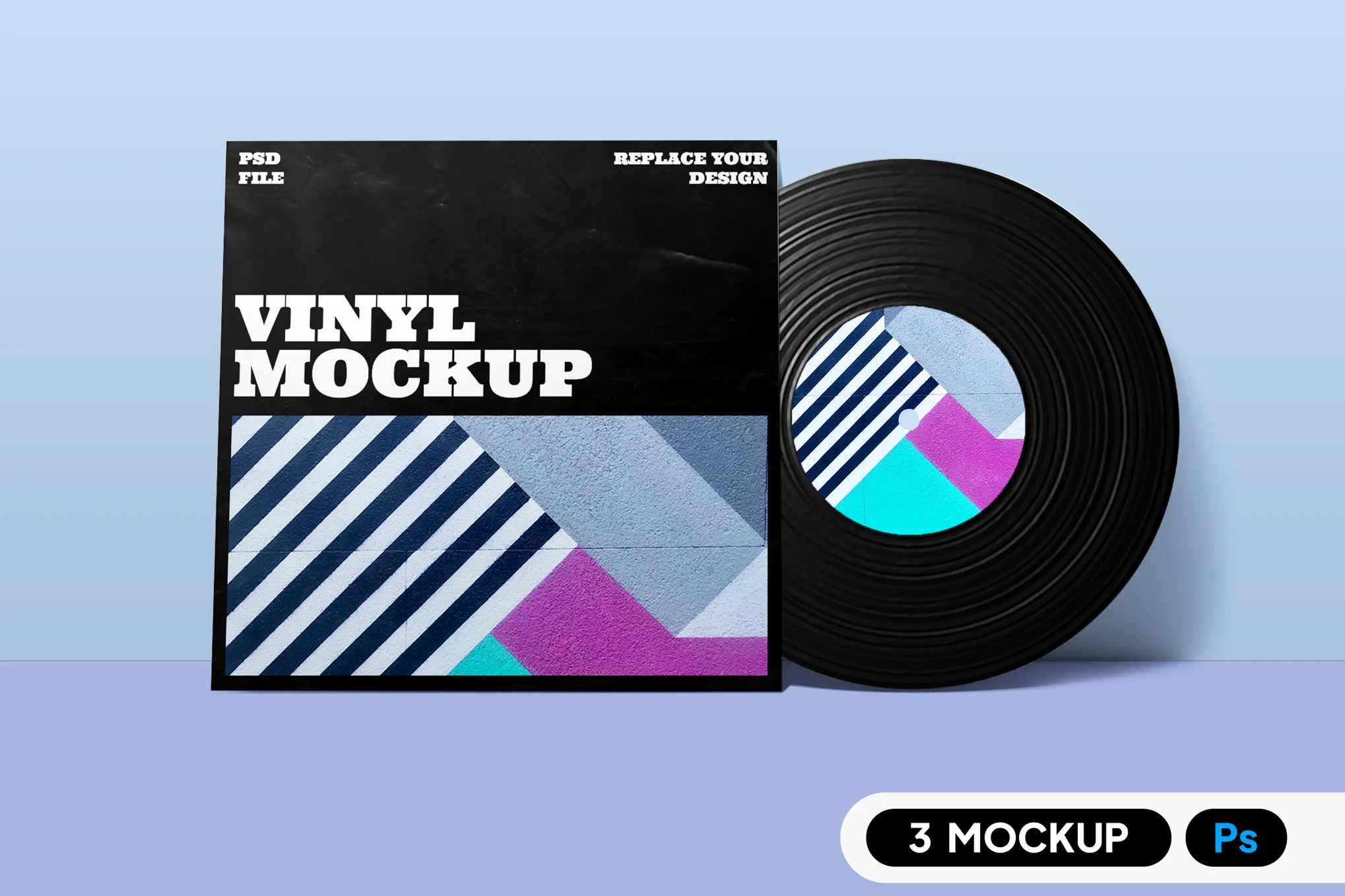 3 Vinyl Mockup Templates