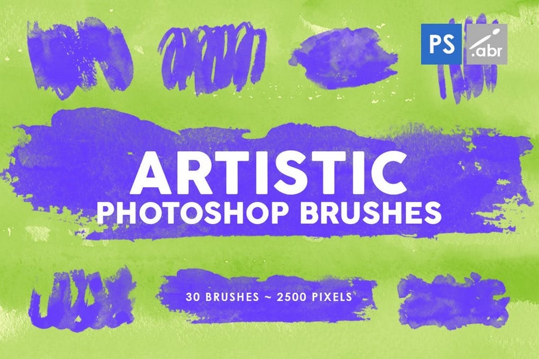 30 Artistic Photoshop Stamp Brushes