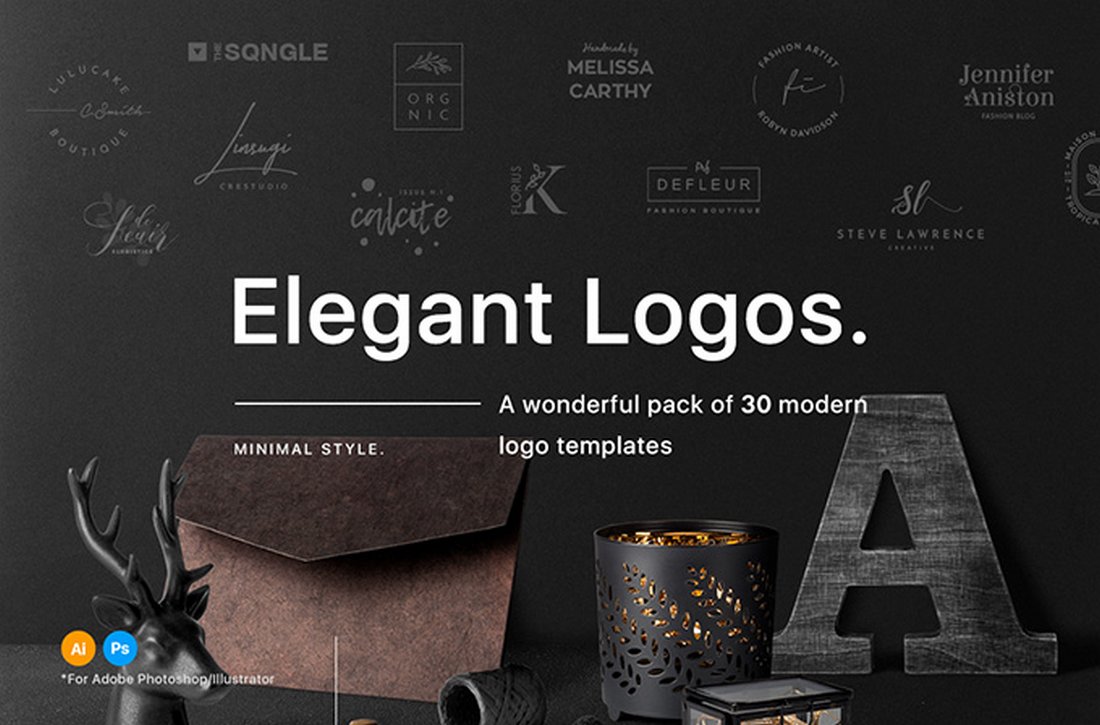 30-Elegant-Free-Logo-Templates 30+ Best Free Logo Makers + Design Templates 2021 design tips 