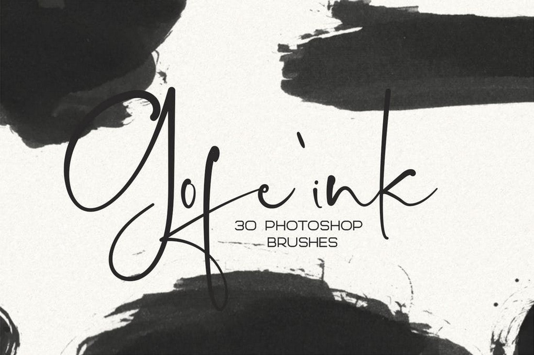 30 Gofe Ink Photoshop Brushes