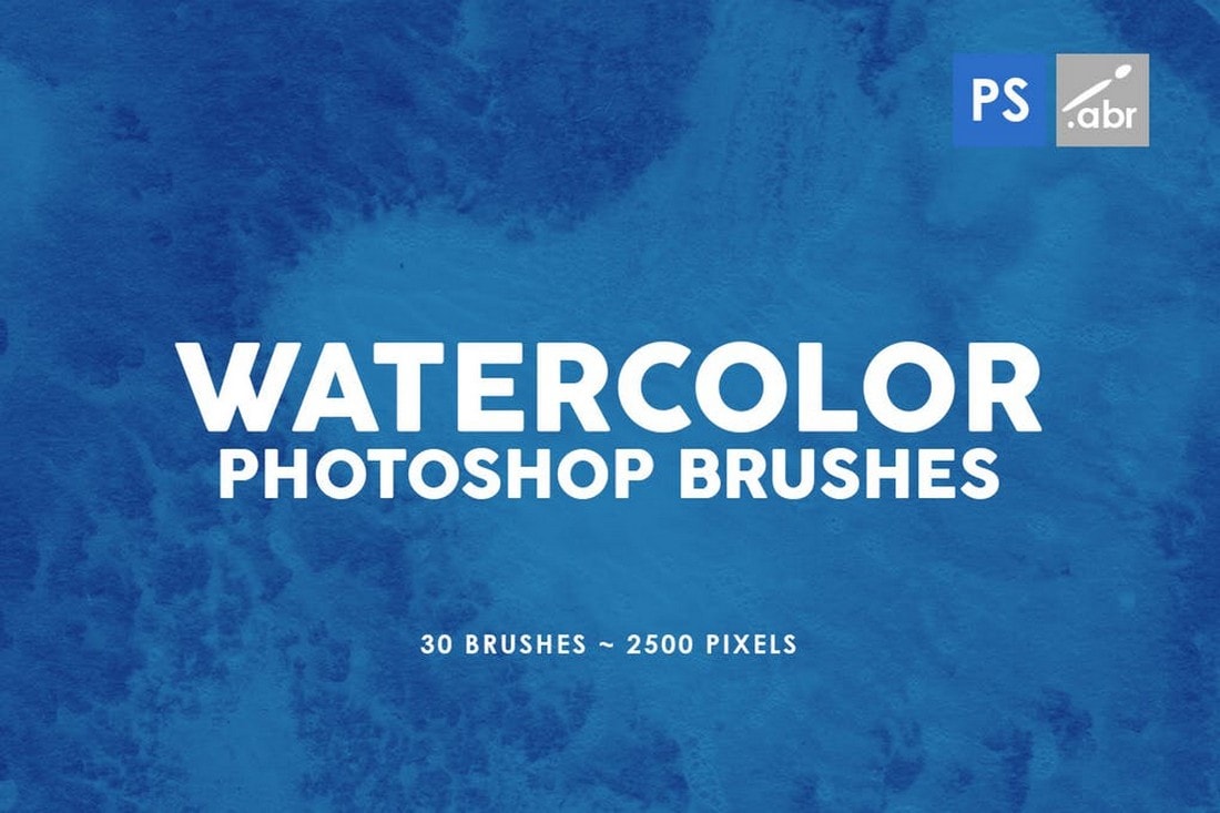 30-Watercolor-Texture-Photoshop-Brushes 35+ Best Photoshop Watercolor Brushes (Free & Premium) design tips 