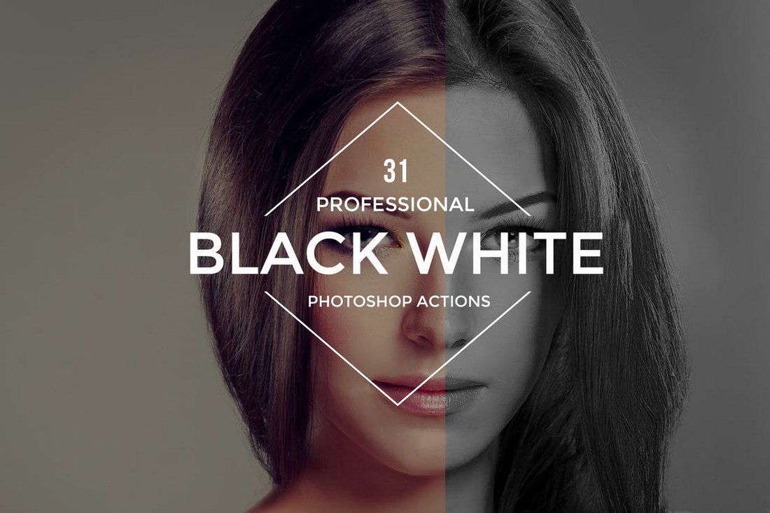 31-Black-and-White-Photoshop-Actions 20+ Best Black and White Photoshop Actions design tips 