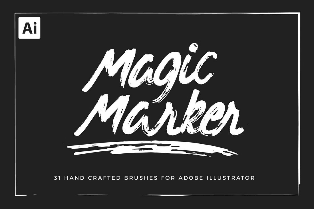 31 Free Hand-Crafted Grunge Marker Brushes