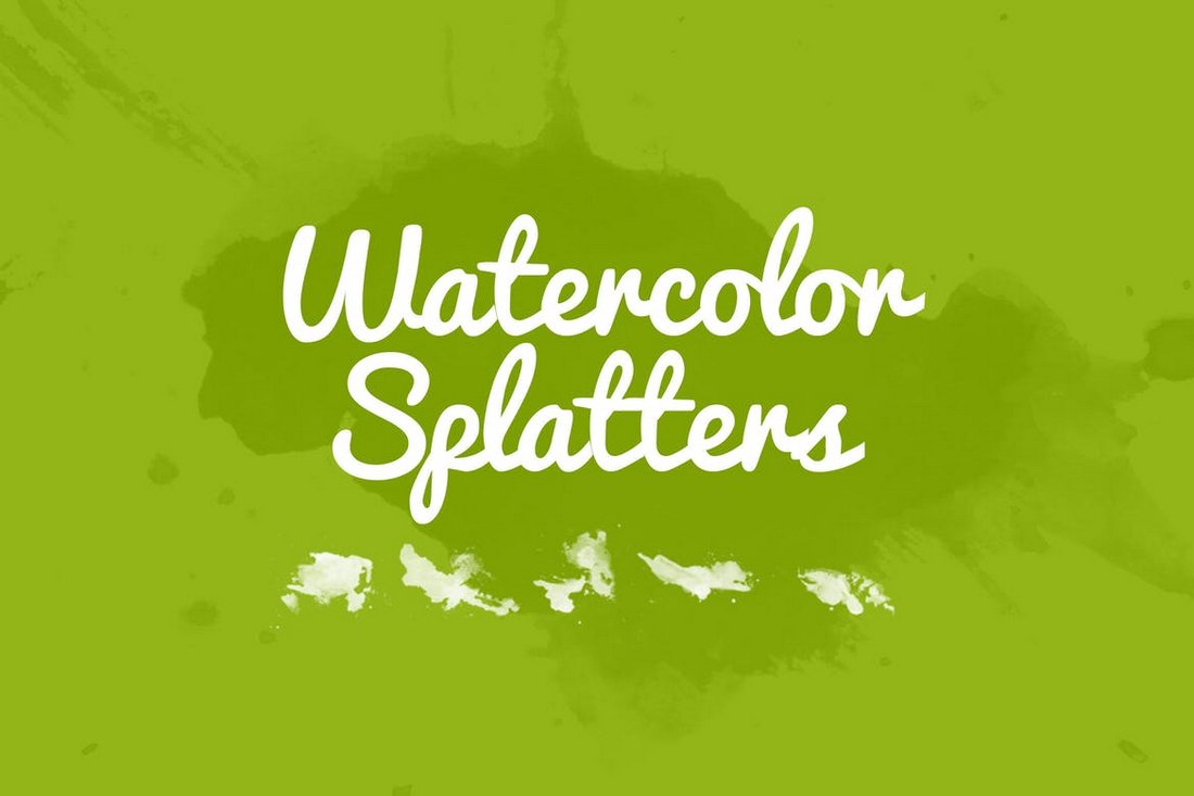 32-Watercolor-Splatter-Brushes 35+ Best Photoshop Watercolor Brushes (Free & Premium) design tips 