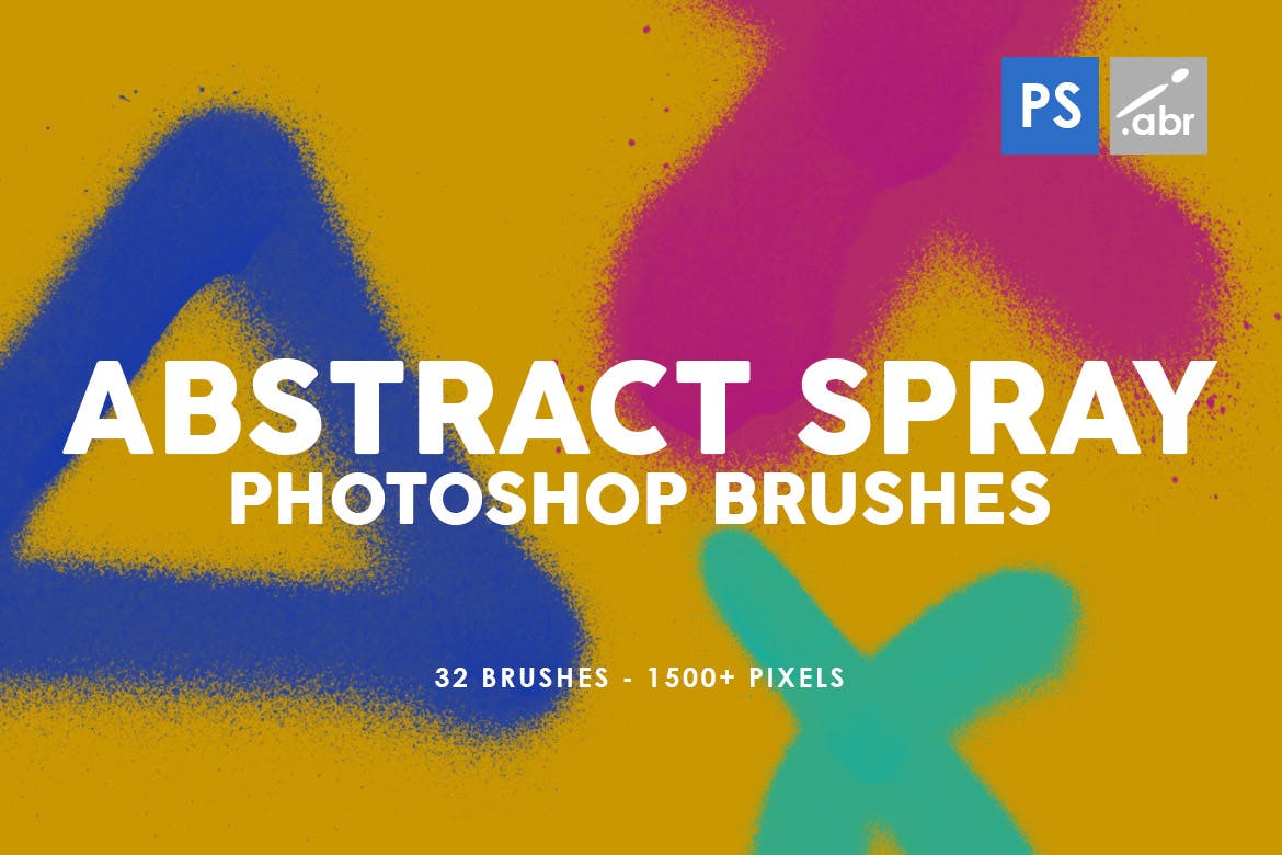 32 Abstract Spray Photoshop Stamp Brushes