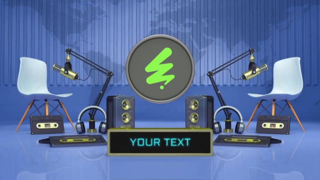 3D Podcast Studio Intro