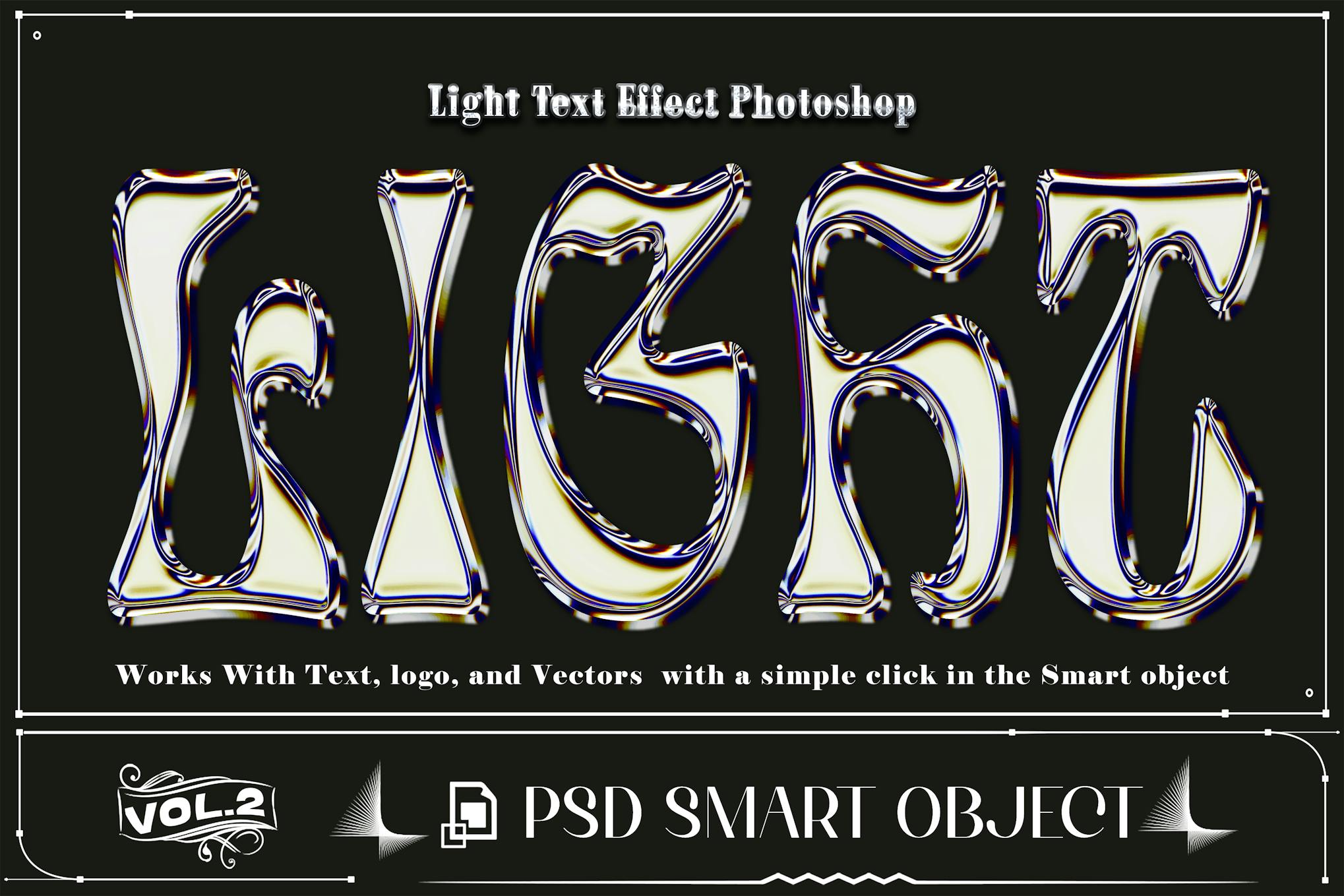 3D Light Text Effect for Photoshop